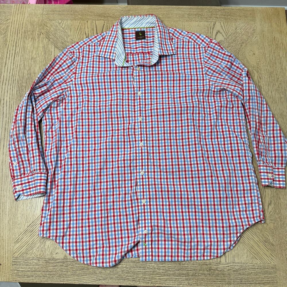 Tailor Byrd Men's 2XL Plaid Long‎ Sleeve Button Down Shirt